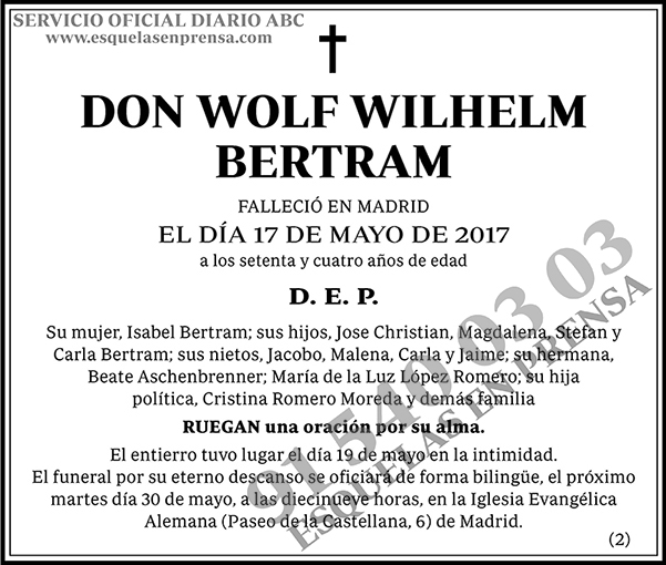 Wolf Wilhelm Bertram